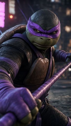 Create an original, newly composed image based on this scene description: A close up of a character from a video game. H